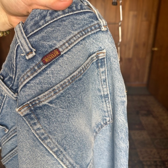 Rustler Jeans - Distressed Knee, Baggy Dad Jeans, Long Length 100% Cotton! - Picture 8 of 10